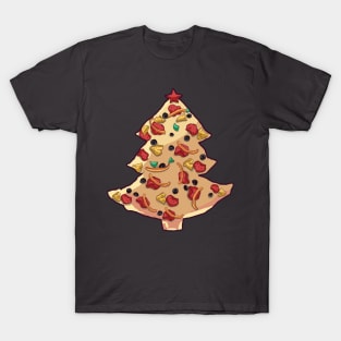 Pizza Christmas Tree T-Shirt